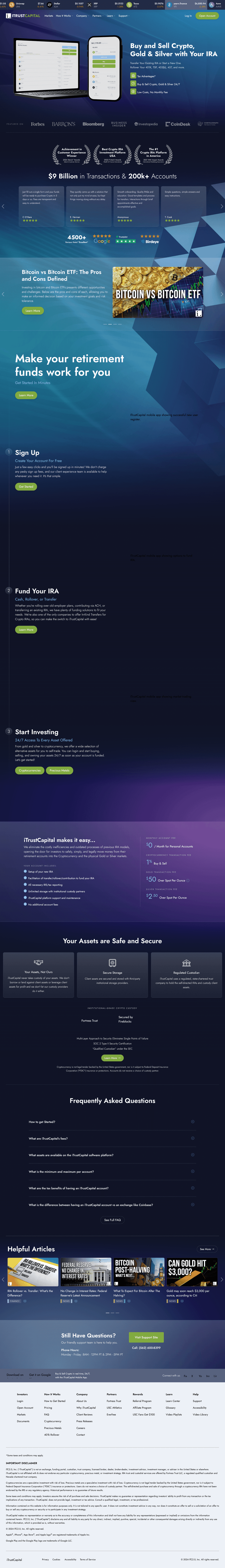 Log in iTrustCapital